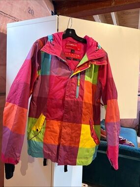 O'Neill Women’s Multi-Color Patchwork Ski Jacket - Pink